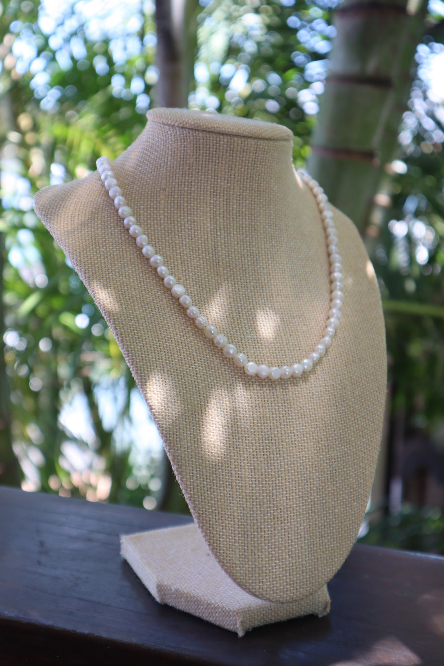Dainty pearl necklace