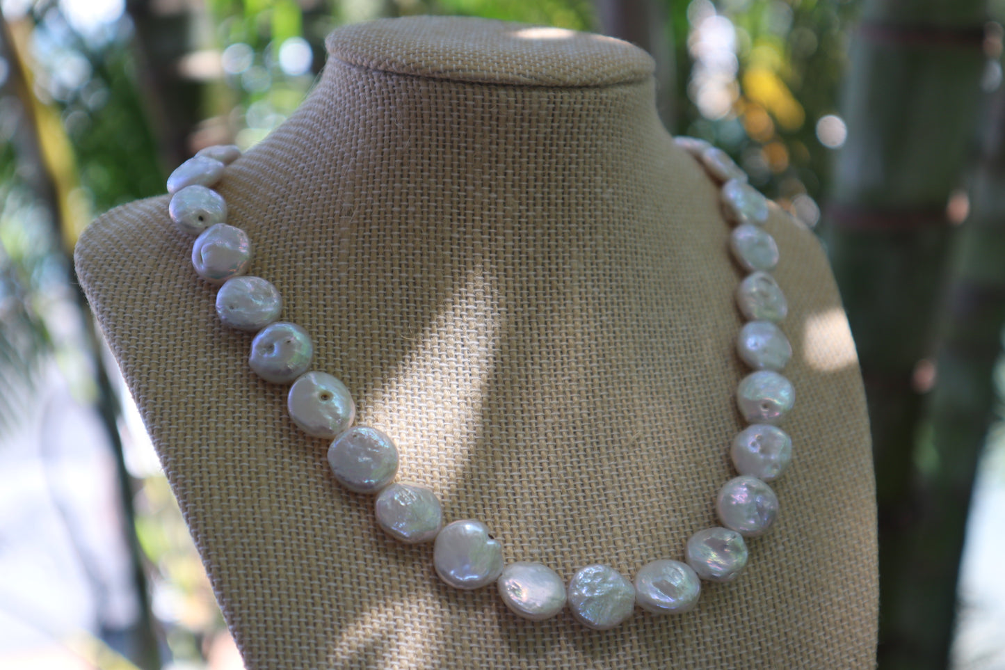 Coin pearl necklace