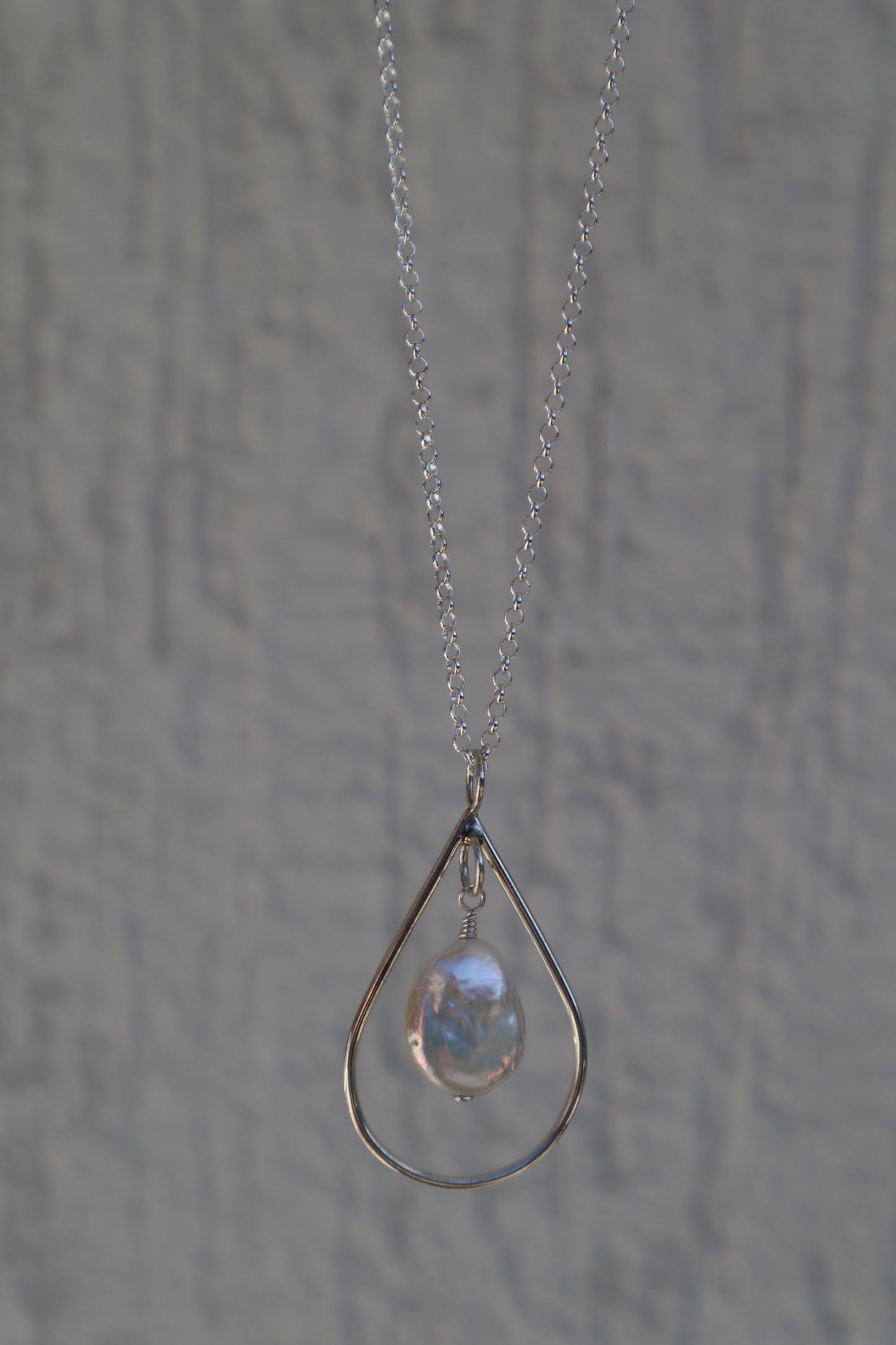 Pearl tear drop pendant