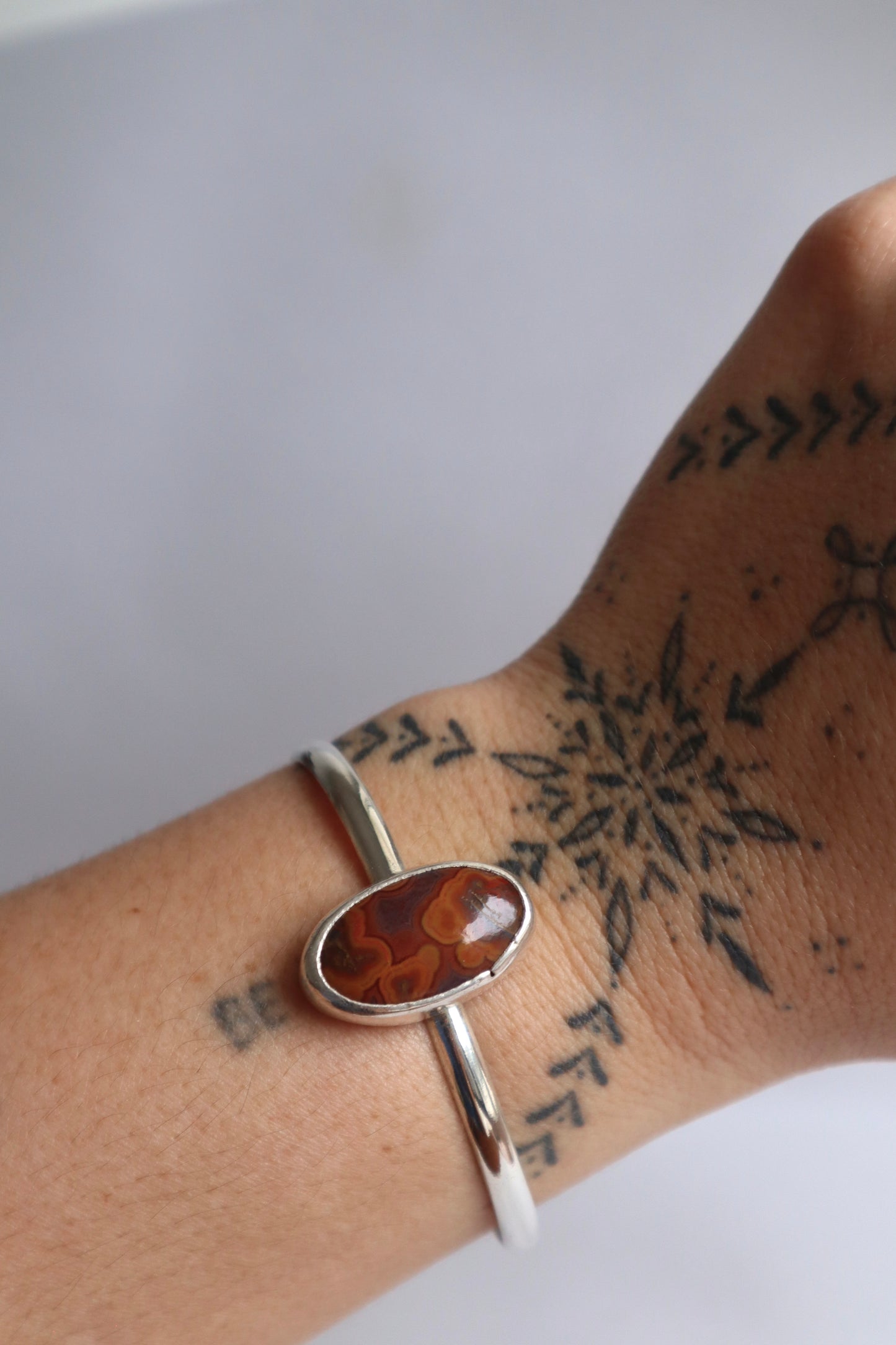 Agate cuff bracelet