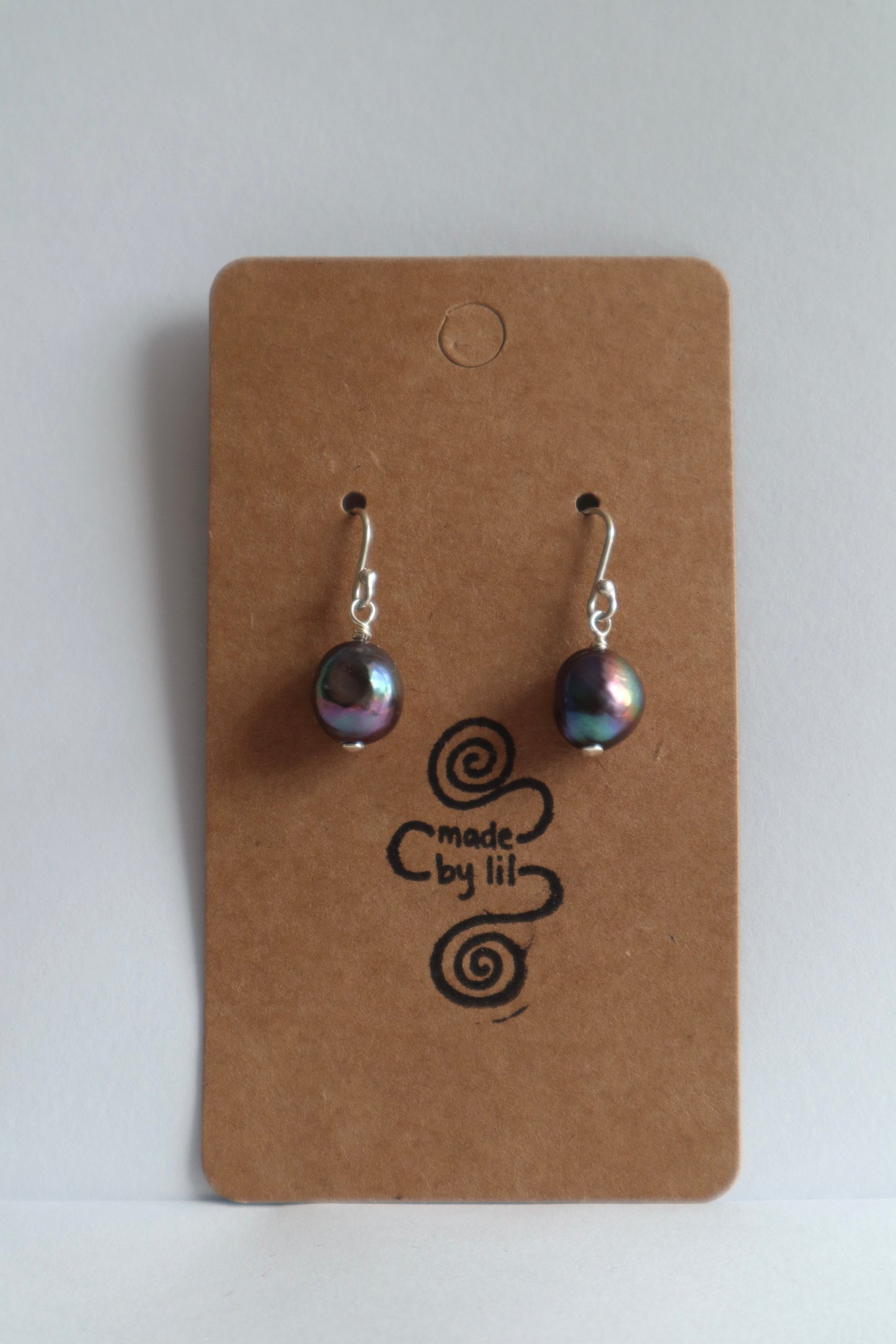Black pearl earrings