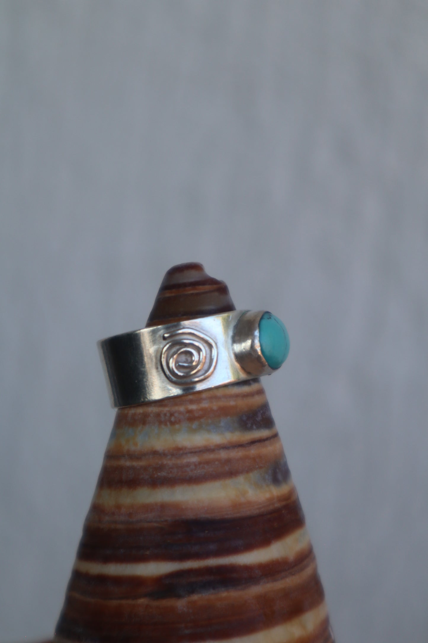 Turquoise spiral ring