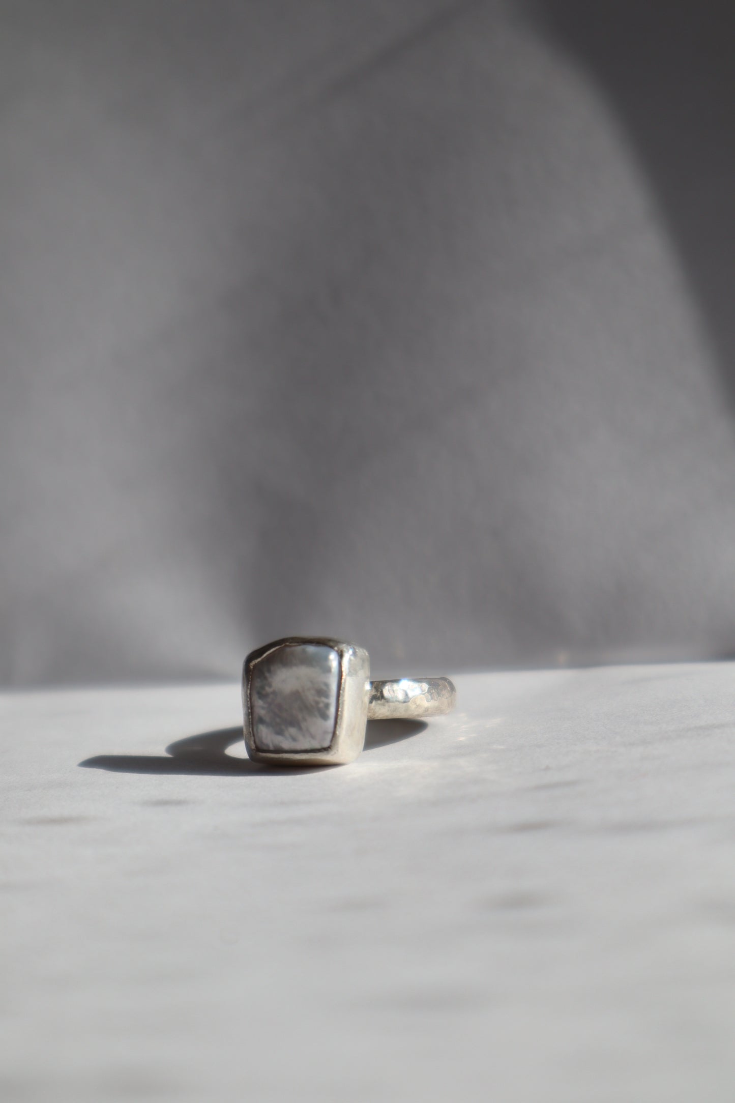 Square pearl ring
