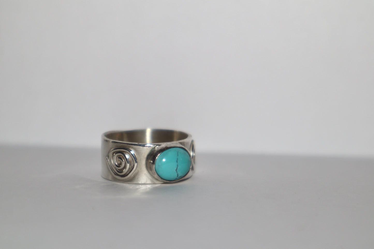 Turquoise spiral ring