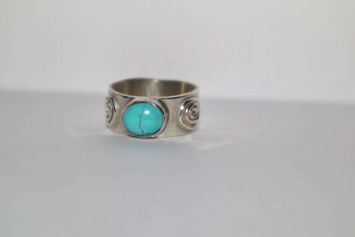 Turquoise spiral ring