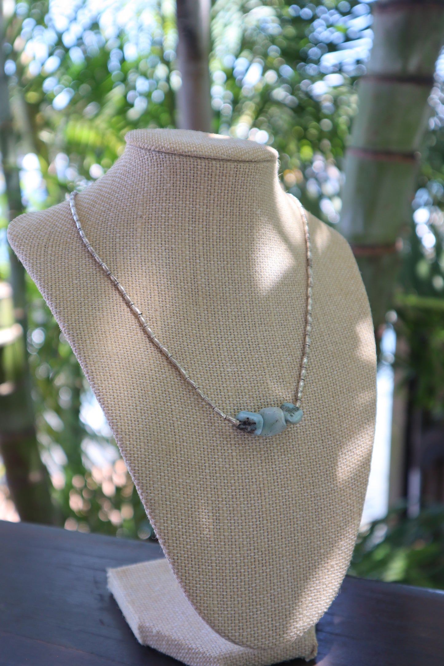 Silver x Larimar necklace